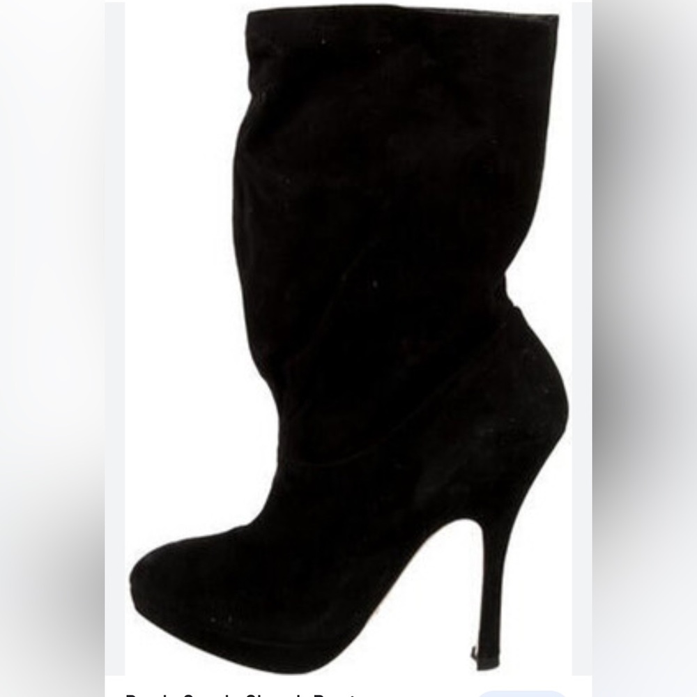 Prada suede slouched boots